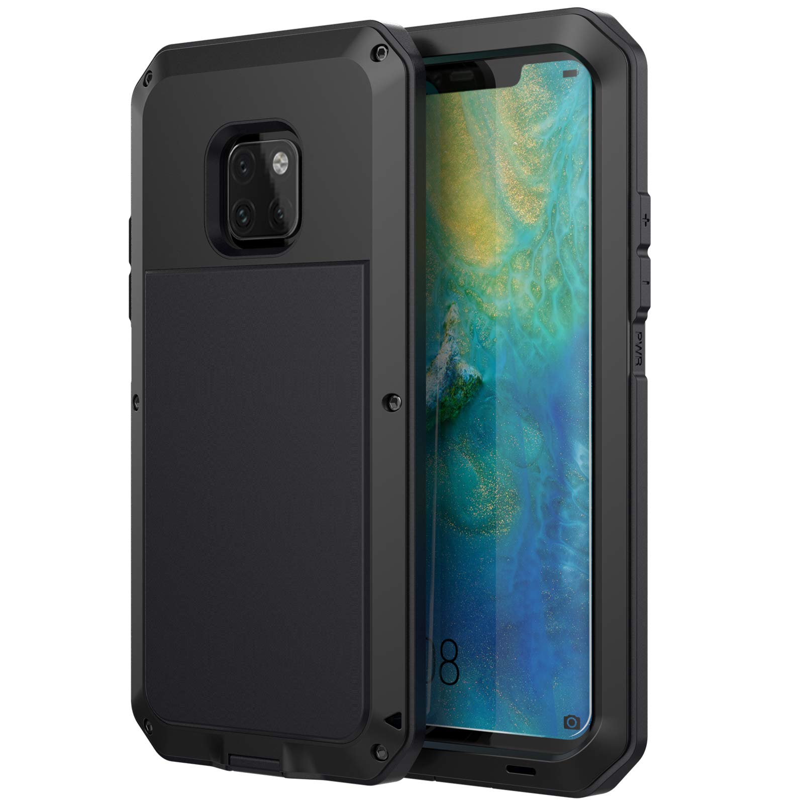 HUAWEI Mate 20 Pro Case, Heavy Duty Shockproof Metal Case Full-body Protection Rugged Dustproof Case Cover for HUAWEI Mate 20 Pro