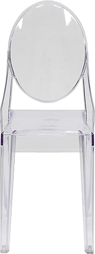 Miniatura 6 de Flash Furniture - Silla apilable cristalina transparente Plástico Policarbonato Transparente