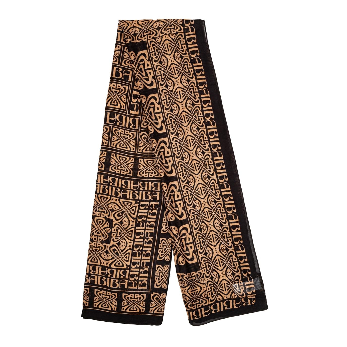 Biba Womens Blair Logo Scarf Black/gold One Size