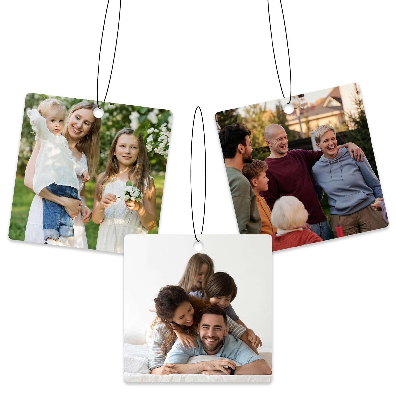 Custom Air Fresheners for Cars with Pictures - Personalized Double Sided Car Accessories for Men and Women Unique