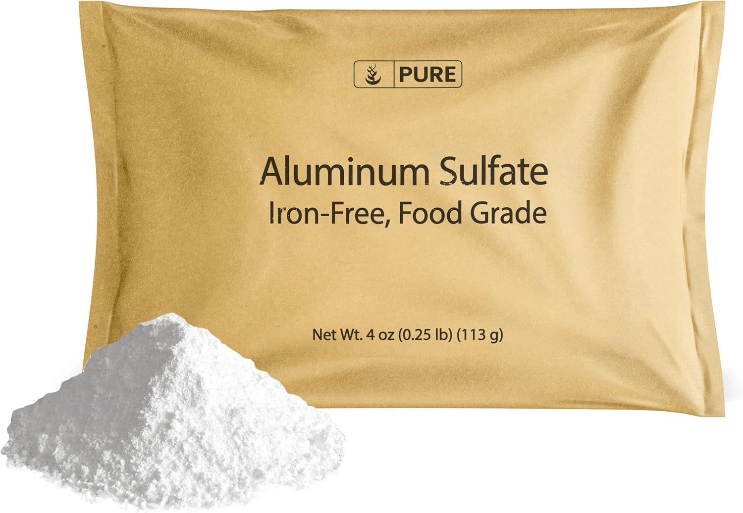 Buy Pure Original Ingredients Aluminum Sulfate 4 oz Food Grade, Iron Free, Soil Additive Online