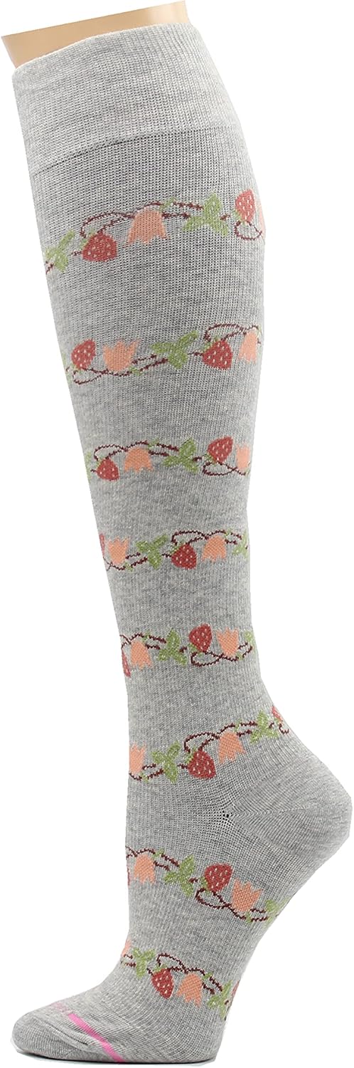 REXX 6 Pairs Women's Knee-high Graduated Support Anti-Fatigue 8-15mmHg Combed Cotton Compression Socks