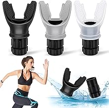 3 PCS Portable Breathing Trainer with Adjustable Resistance Settings (Black/Grey/White)
