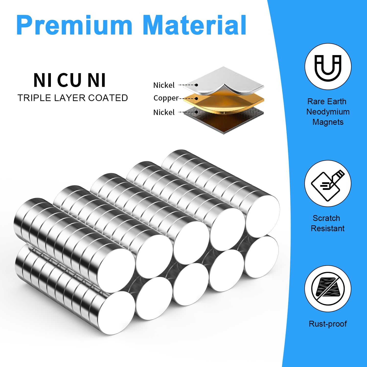 Small Magnets for Crafts, 10x3 mm Round Magnets 100 Pack — Amazon image 4