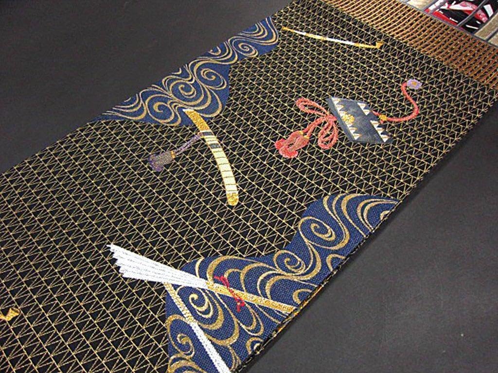 Amazon.co.jp: 上質な逸品 新柄 西陣織高級袋帯 浮世絵師 豊原国周 