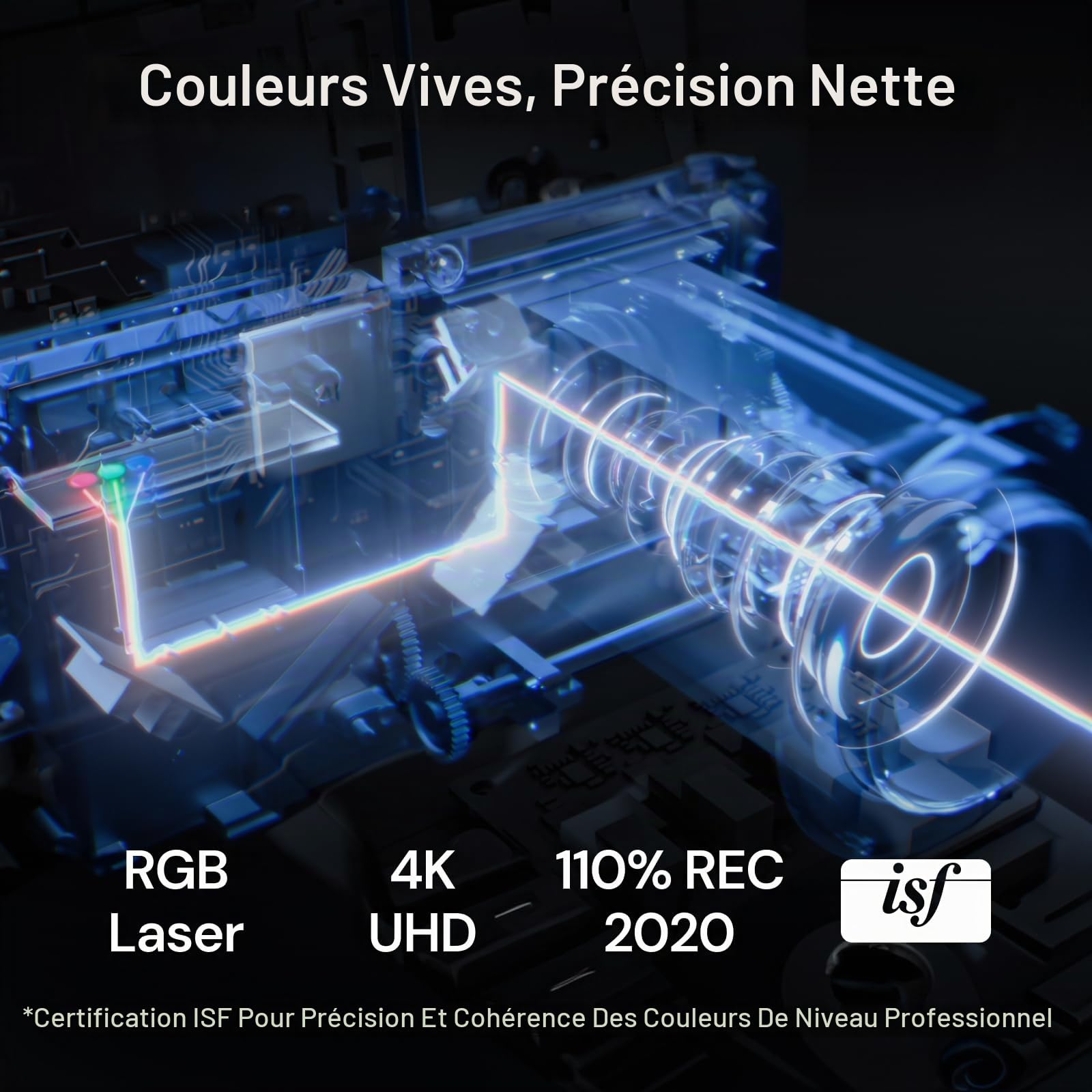 Valerion StreamMaster Plus2 vidéoprojecteur 4K, 4 ms Faible Latence Gaming, HDR10+, Dolby Vision & Atmos, IMAX Enhanced, Google TV, Assistant Vocal, avec Support gyroscopique de Bureau