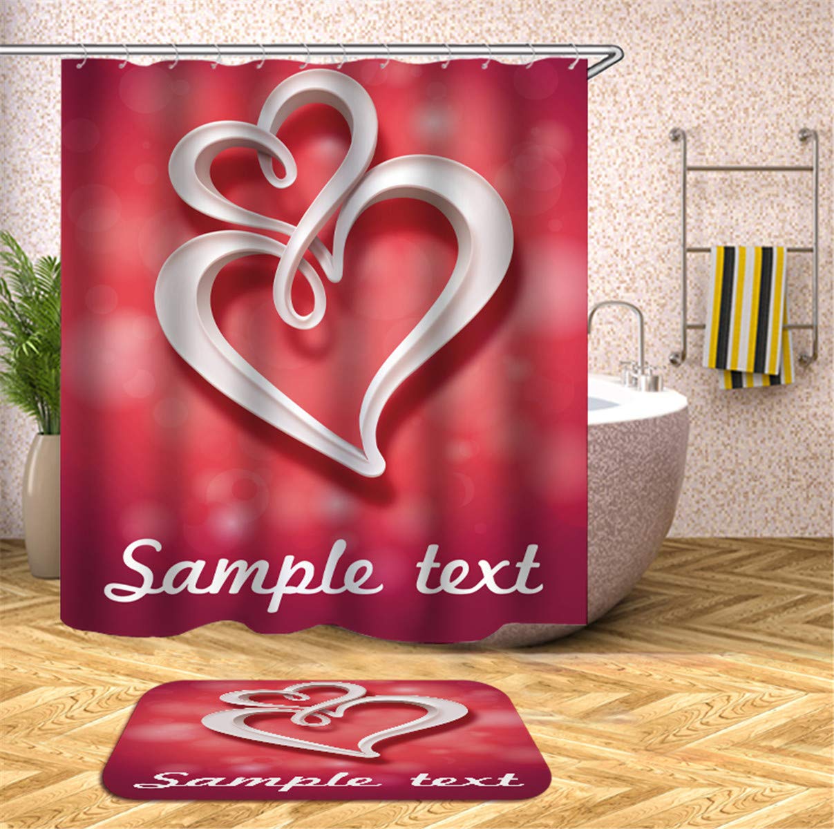 Tenda Per Doccia 180 X 200h Cm Con Fantasia Geometrica - Foto 8