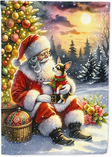 Miniatura 6 de Caroline's Treasures DAC4159GF Siberian Husky and Santa Claus Garden Flag Mailbox Flag Decorative Yard Flag Banner Outside Patio Artwork Yard Flower