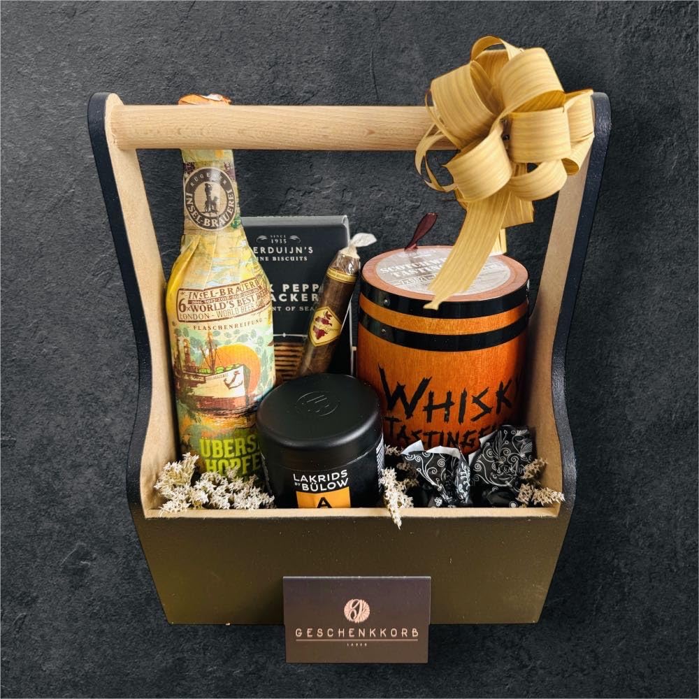 The Taste of Whisky | Ideal als Geschenk | Für viele Anlässe, z,B. Geburtstag, Jubiliäum, Männertag | Ein einzigartiger Korb