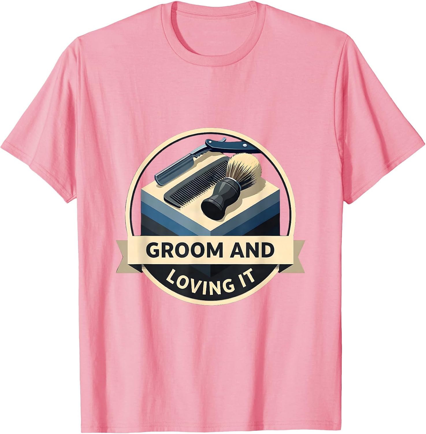 Men's Groom And Loving It Wedding Day Design T-Shirt