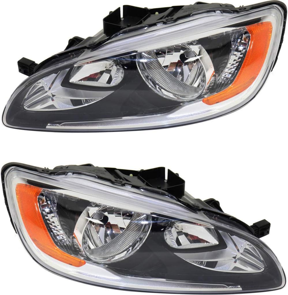CarLights360 For Volvo S60 2014 2015 Headlight Assembly Driver Side Composite Clear Lens Replacement For VO2502141 | 31420287-0