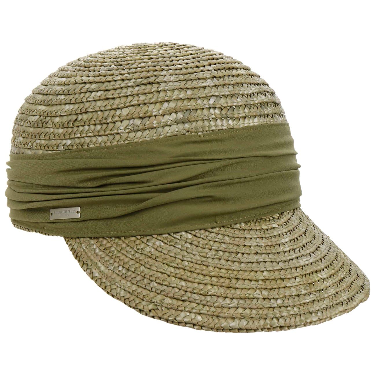 Seeberger Grace Stroh Sonnencap Damen - Sommercap Damencap mit Schirm Sommer Frühling-Sommer - One Size helloliv