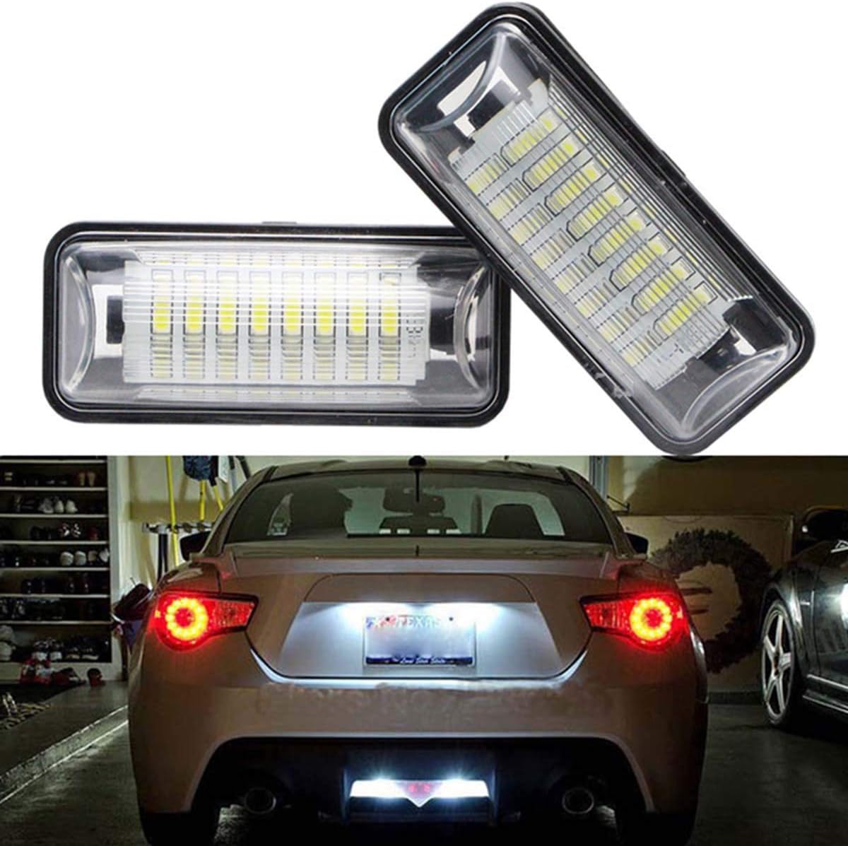 2 PCS/set GT 86 LED License Plate Light Lamp Rear Registration Number Plate Lamp for T/oyota 86 GT86 FT86 BRZ Scion FR-S