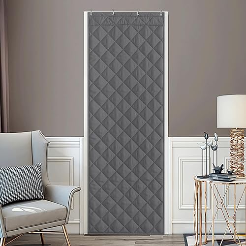 Miniatura 6 de NICETOWN Cortinas opacas para puerta trasera delantera, con aislamiento térmico, ajuste frío para puerta de 80 pulgadas de largo, cortinas