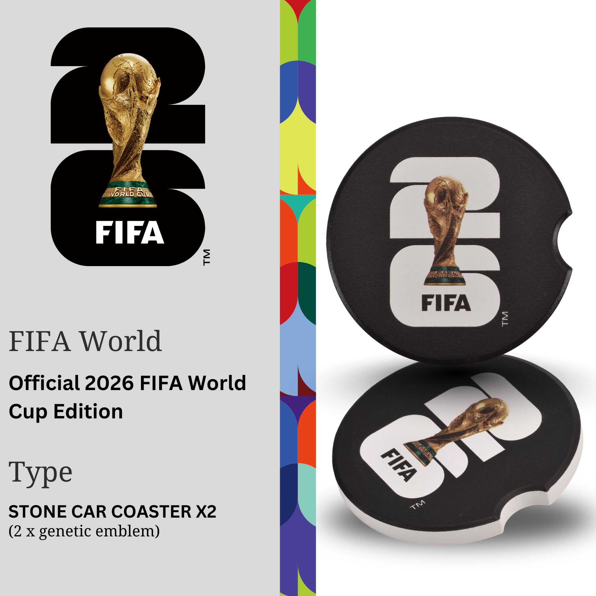 FIFA World Cup 2026 記念コースター4枚セット Amazon.com: Official FIFA World Cup 2026 Edition Trophy Car