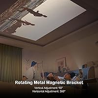 Vista 6 de iSpace2 Mini proyector inteligente, proyector portátil de 1080P con WiFi y Bluetooth, altavoz Bluetooth de 360°, trípode incluido, proyector