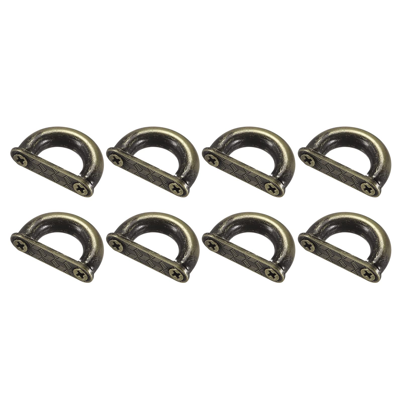sourcing map Arch Bridge Buckle, 8Pcs 27mm Metal D-Ring Connector Buckles Shackle for Bag Hanger Purse Strap DIY Craft, Bronze
