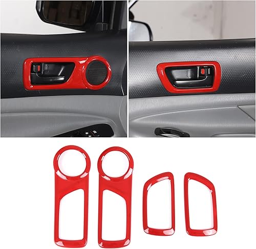 Miniatura 8 de PIUGILH Ajuste para Toyot*a Tacom*a 2005-2015 Marco de manija interior de puerta, ABS puerta interior agarre manija cubierta adhesivo embellecedor,
