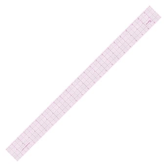 KEARING 2"x24" Clear Sewing Graph Ruler - PVC Plastic Pattern Grading Tool | Flexible 1.2mm clear plastic 2x24" grid ruler with sandwich line scale. Durable grading tool for sewing and quilting