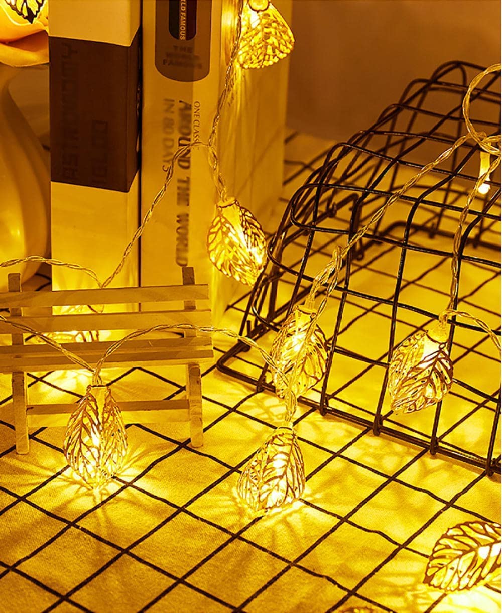 Lampki choinkowe z kutego żelaza | dekoracyjne LED zasilane bateriami na ślub, Boże Narodzenie, urodziny, święta(Colourful,4.9FT(10LED))