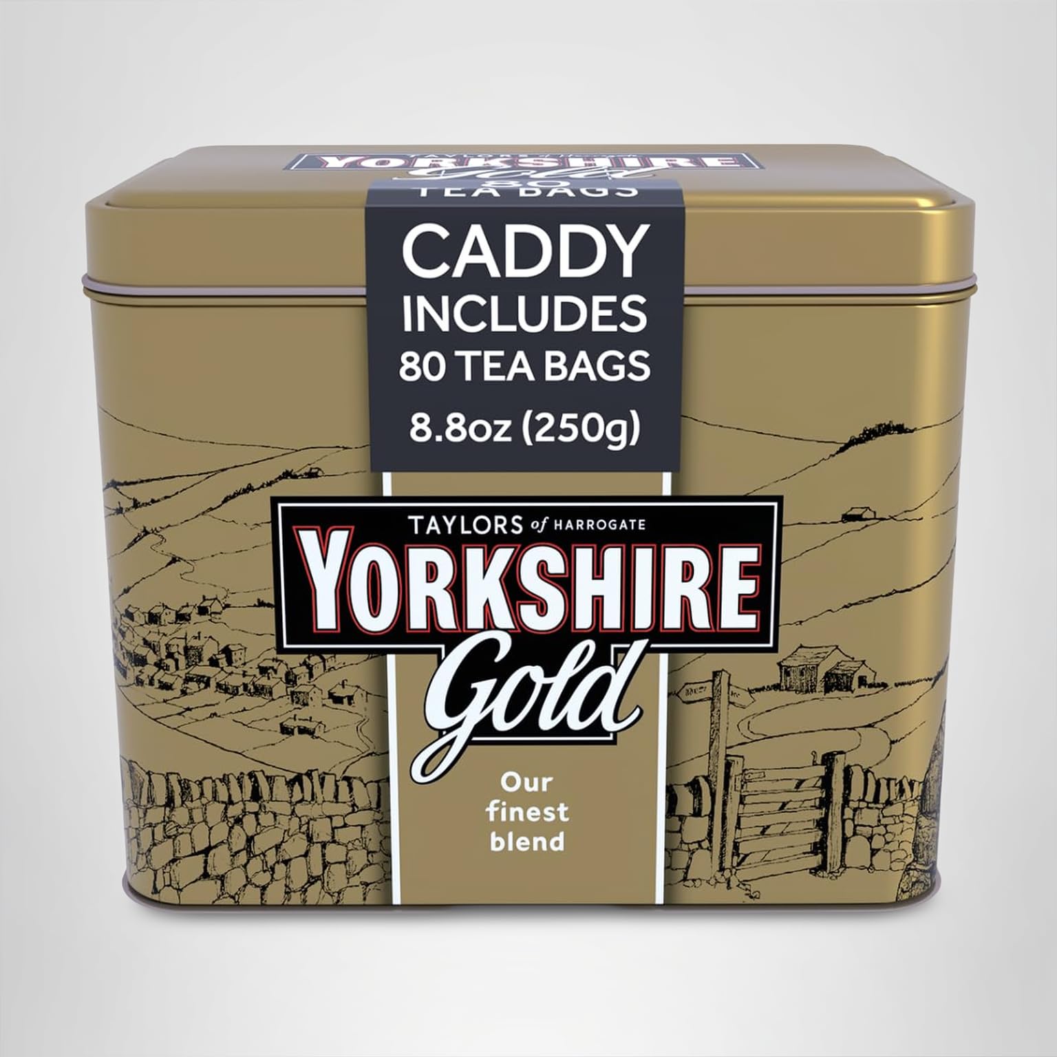 Amazon.com : Yorkshire Tea, Gold, 80 Teabags, Gift Tin Caddy
