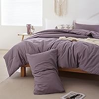 Vista 110 de ROSGONIA Juego de edredón tamaño Queen, color gris carbón, 3 piezas (1 edredón gris oscuro y 2 fundas de almohada) para todas las estaciones, ropa