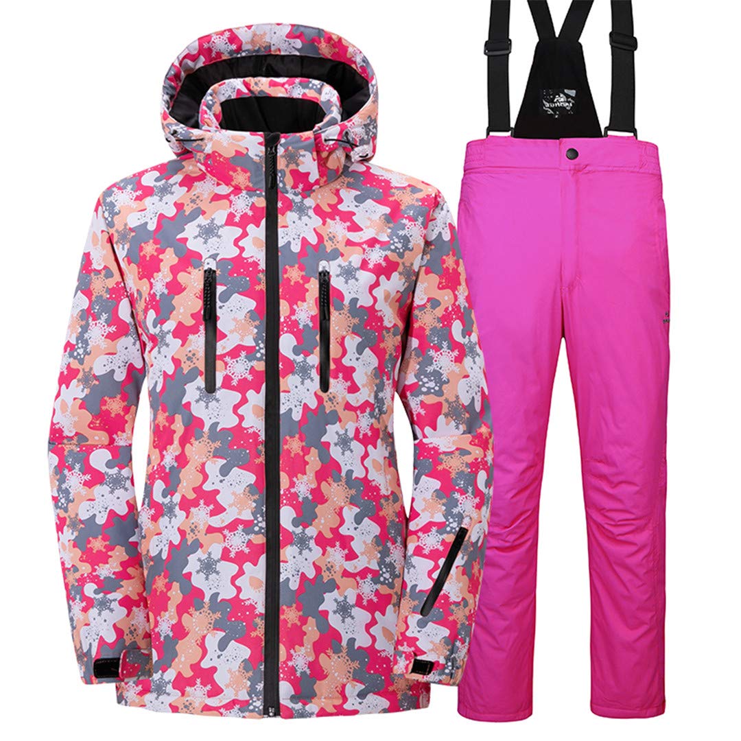 Saeohnssty Unisex wodoodporna wiatroszczelna narciarstwo snowboard śnieg outdoorowa kurtka spodnie zestaw AS PHOTO7 L
