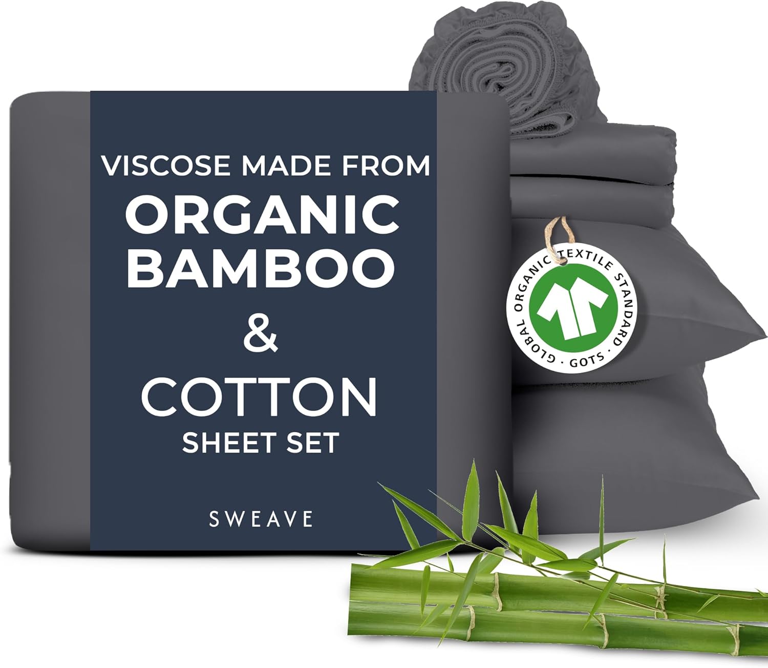 100 Organic Viscose Derived from Bamboo Split King Sheet