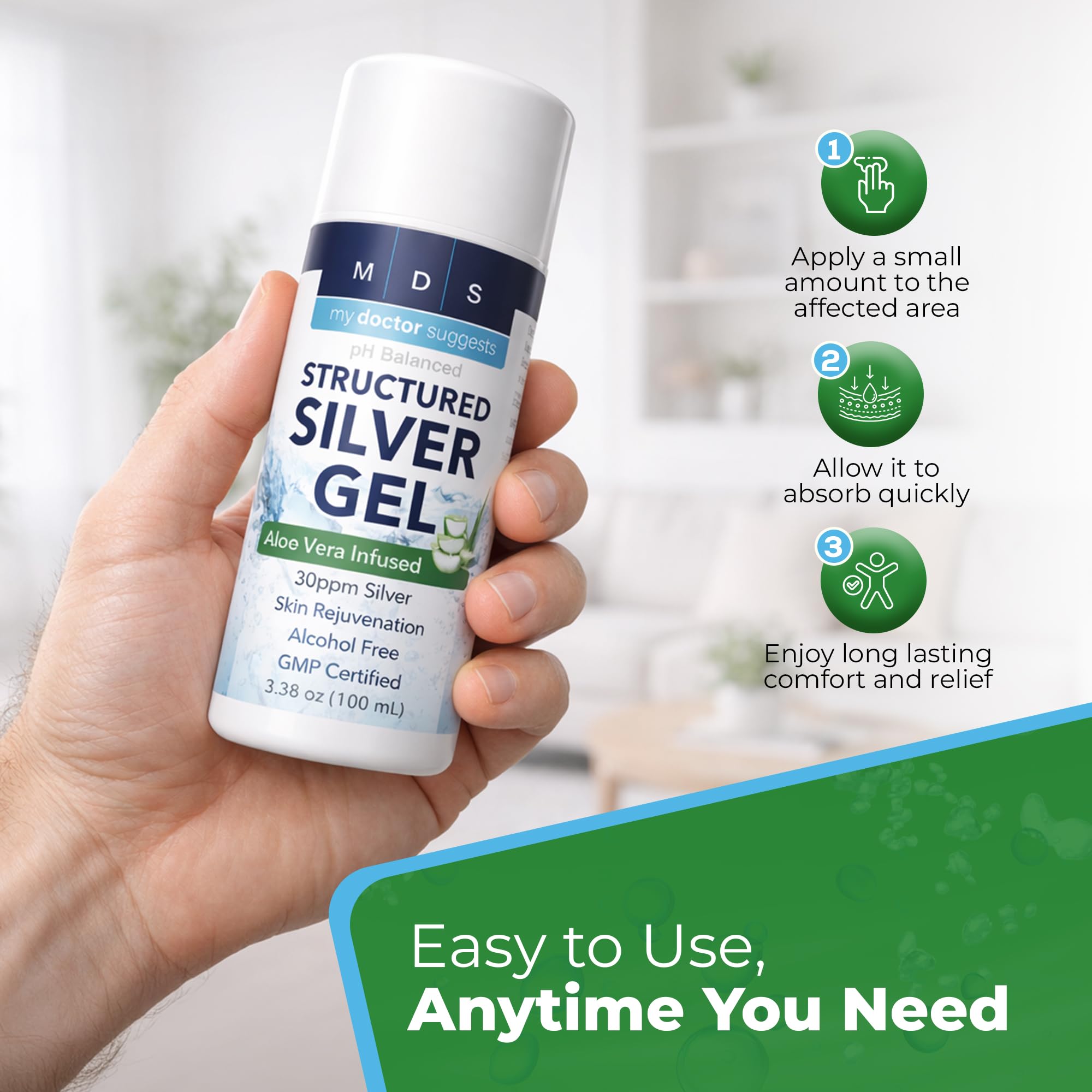 Silver Colloidal Gel with Aloe Vera, 3.38 oz (Pack of 2) — Amazon image 6