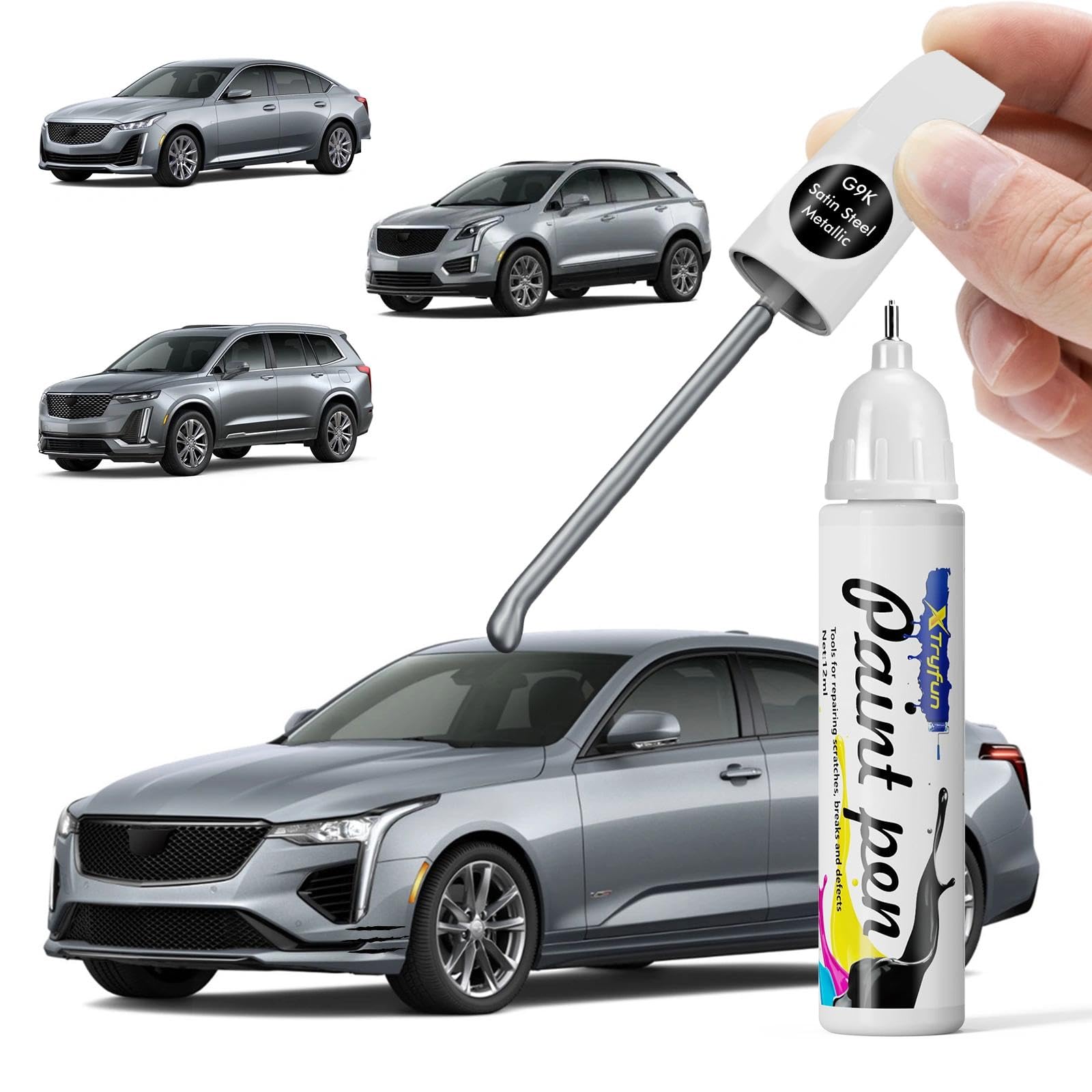 Amazon.com: XTryfun WA464C G9K Satin Steel Metallic Touch Up Paint