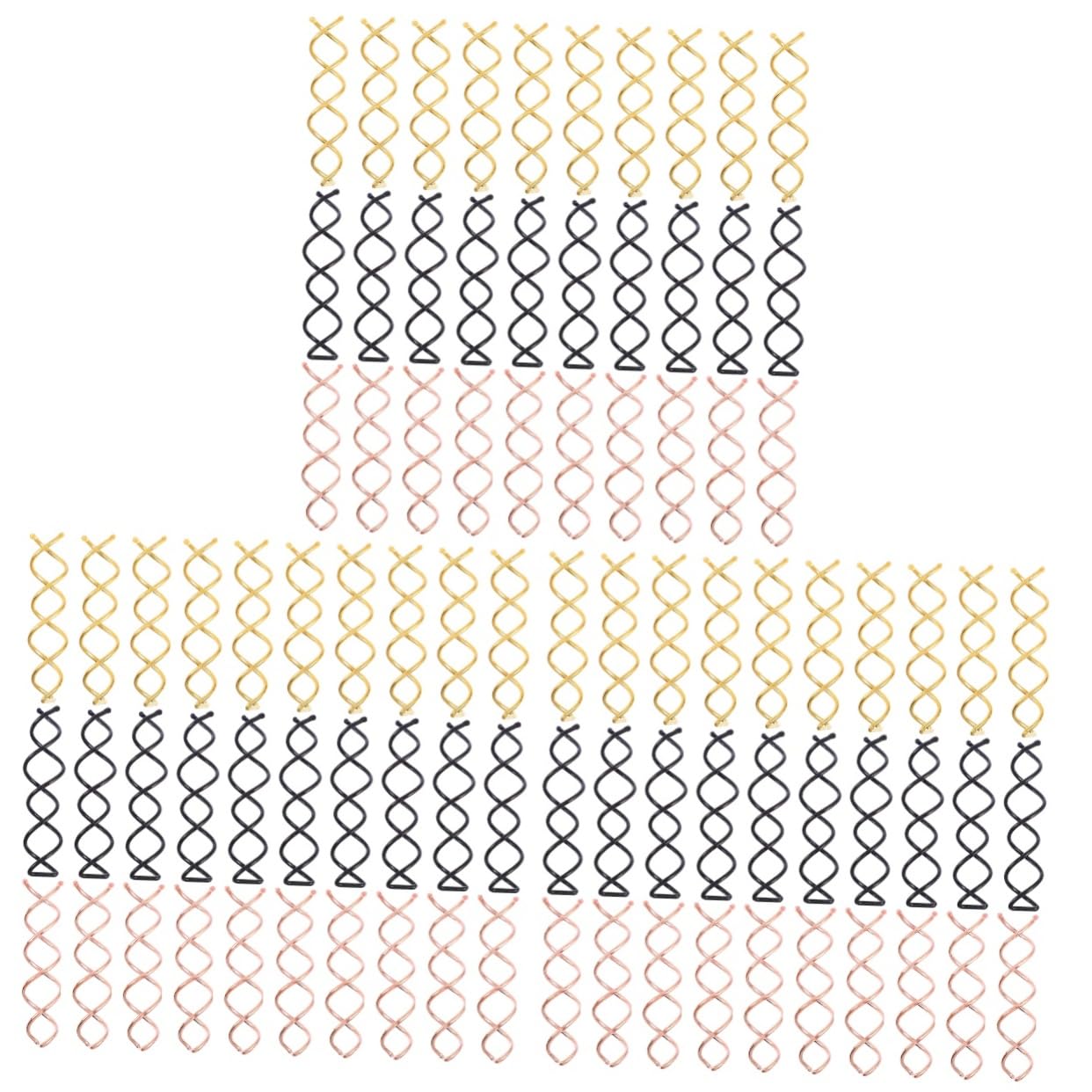 Baluue 90stücke Unsichtbare Spiralhaarnadeln -haarclips Langlebigem Für Hochsteckfrisuren Und Roségold