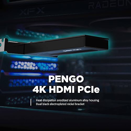 Miniatura 4 de Pengo Tarjeta de captura 4K HDMI PCIe 4K60 HDR, tarjeta interna de captura de juegos para transmisión de Nintendo Switch, PS5, PS4, Xbox Series en