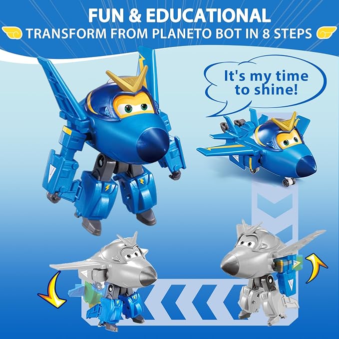 Juguete Transformable Super Wings Jerome Avión 2 en 1 miniatura 3