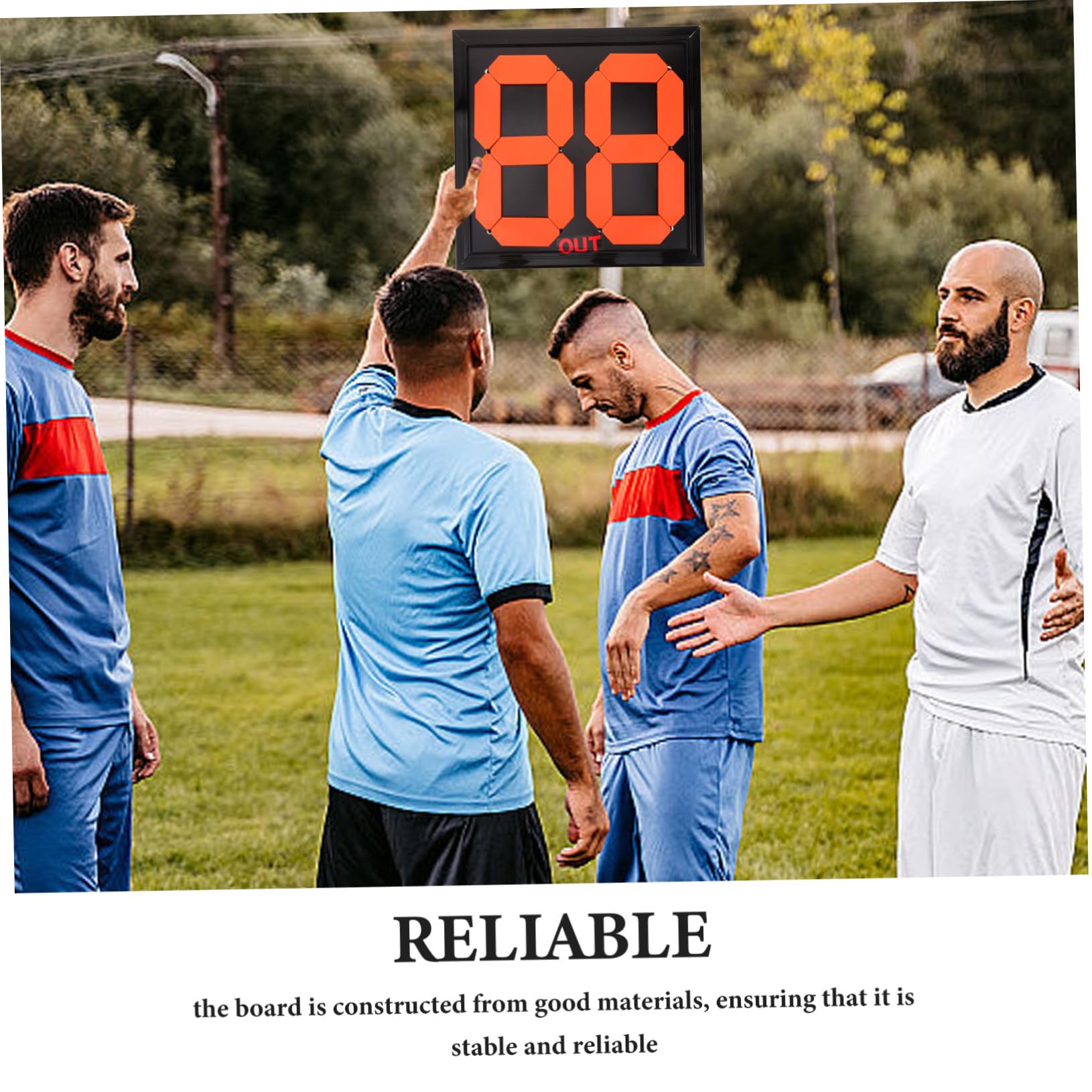 Yardwe Tabellone Sostituzioni Calcio Manuale Numeri, Segnaletica Pp | Arbitri, Gara e Partita, Cifre Chiare e Visibili, Gestione Cambi Rapida