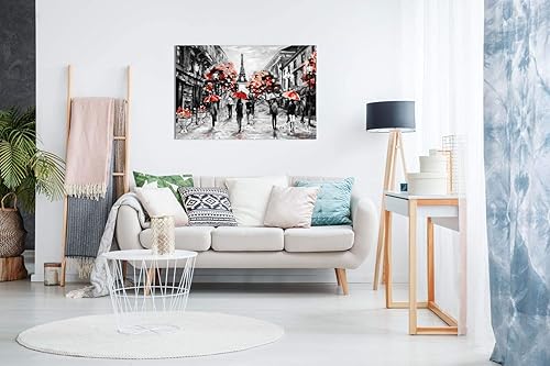 Miniatura 3 de Lienzo decorativo moderno y contemporáneo de París Torre Eiffel de París (12 x 8 pulgadas)