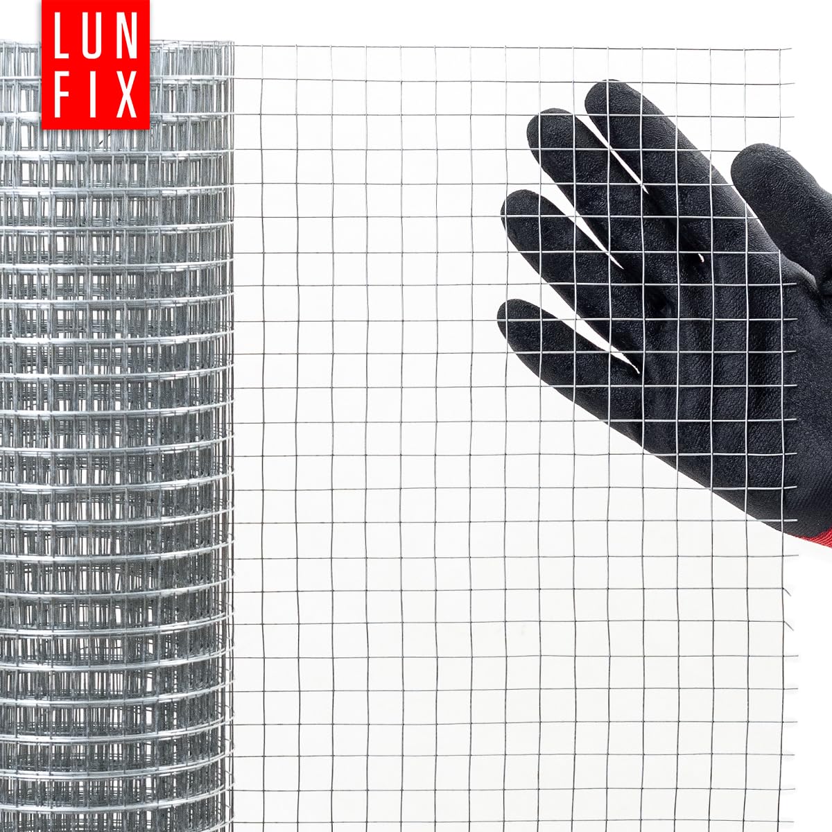 Drahtgitter feinmaschig 13x13 mm 0,8 mm 1,5x25 m 150x2500 cm | Wühlmausgitter Kaninchendraht Hasendraht Mäusegitter Volierendraht Rödeldraht Kaninchenzaun Metall Hasengitter Gitter