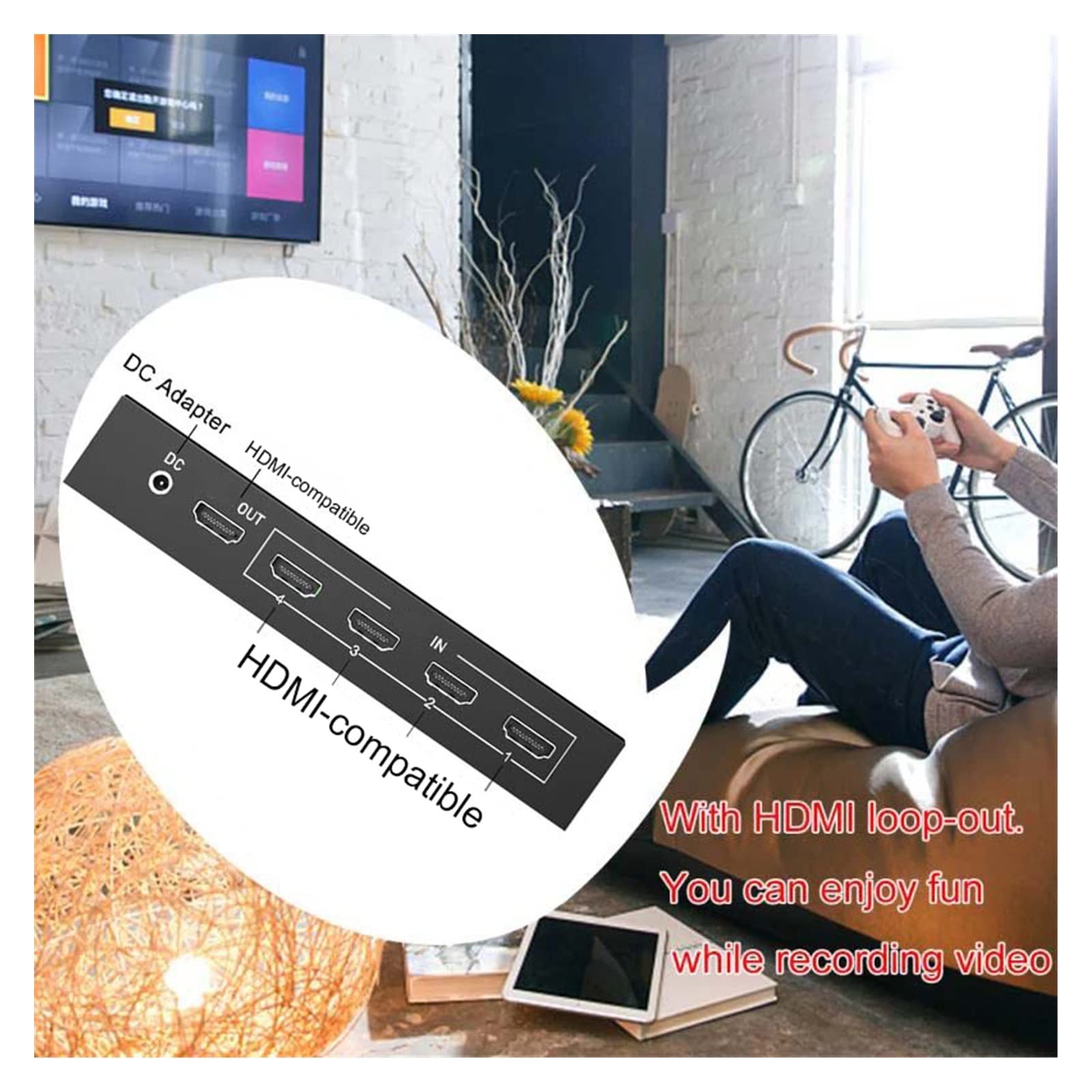 Tarjeta de Captura de vídeo 4x1 HD 1080P 60fps USB3.0 Tarjeta de Captura de Video Caja de grabación de Juegos PC HD Multivisor Interruptor de Pantalla de 4 Canales