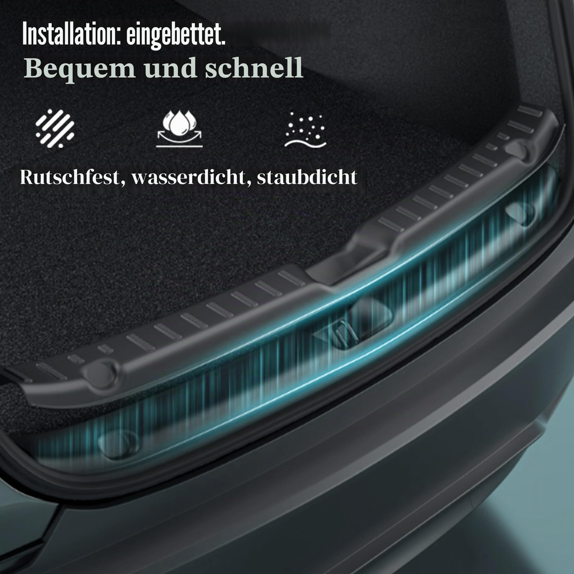 Arcoche Heckstoßfängerschutz für Tesla Model Y Juniper 2025 2026 Zubehör ABS Kofferraum-Türschweller-Schutz für Model Y Juniper 2025 2026 Anti Kratzschutz Kofferraum, Not for Model Y Standard