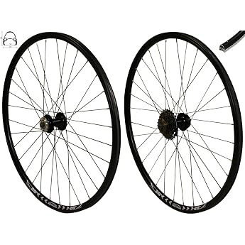 Redondo 26 Inch Wheel Set Rear Wheel Front Wheel Disc Rim Black + 6-Speed Ring