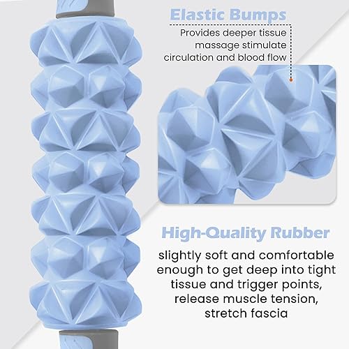 Miniatura 3 de KITWILD Barra de rodillo muscular, rodillo de masaje para atletas, barra de masaje corporal para músculos tejido profundo, rodillo de relajación