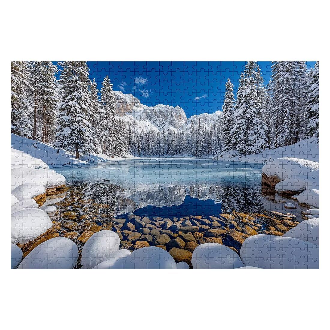 Puzzle 6000 sztuk zima DIY Puzzle dla dorosłych 179 x 105 cm wysokiej jakości opakowanie z dodatkowymi zabawnymi wyzwaniami, kreatywna rozrywka klasyczne zabawne wyzwania na prezent wystrój L-85