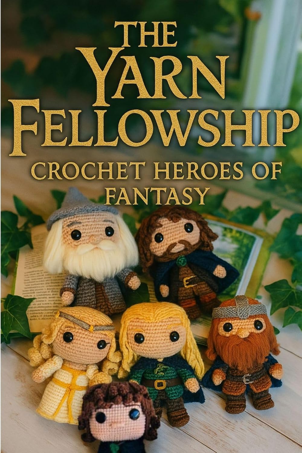The Yarn Fellowship: Crochet Heroes of Fantasy: Create 6 Unofficial Fantasy Amigurumi Characters — Frodo, Gandalf, Legolas, Aragorn, Gimli & Galadriel — with Detailed Step-by-Step Instructions      [Print Replica] Kindle Edition