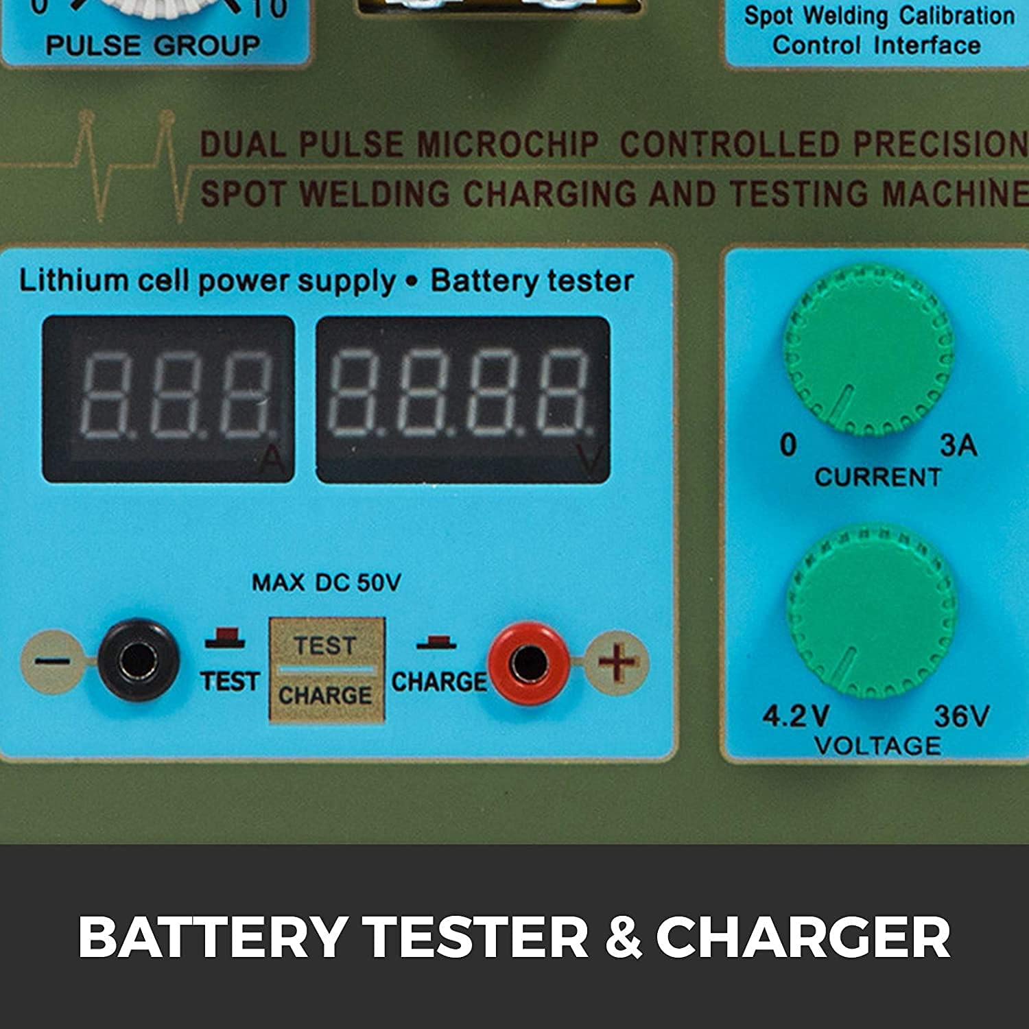 Puntatrice a Batteria, Pneumatica Doppio Impulso Alta Efficienza, con Luce LED, per Saldatura di Batteria, Acciaio Inox, Nichel e Altre Parti Ferramenta