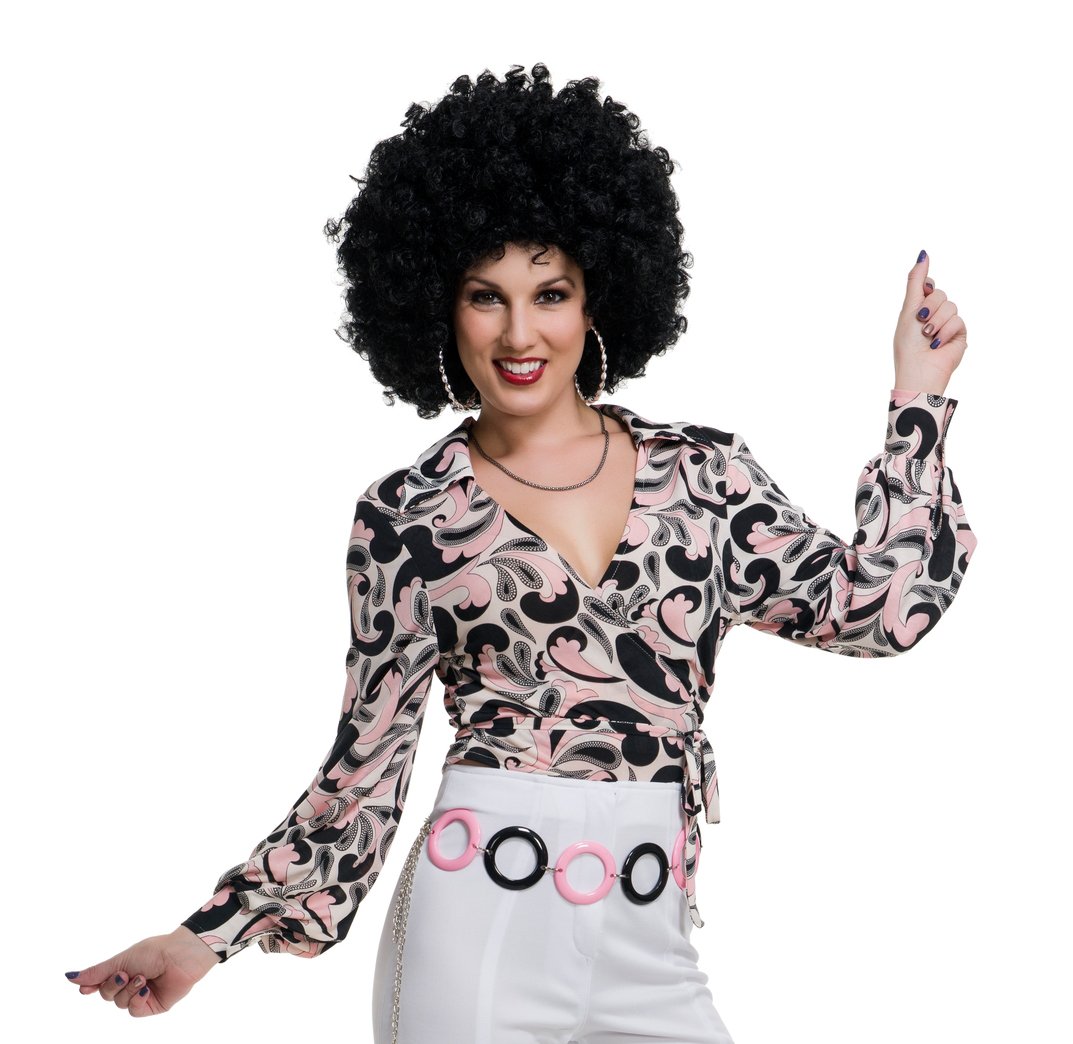 CharadesCharades Womens Paisley Disco Hottie Shirt, Multi, XL