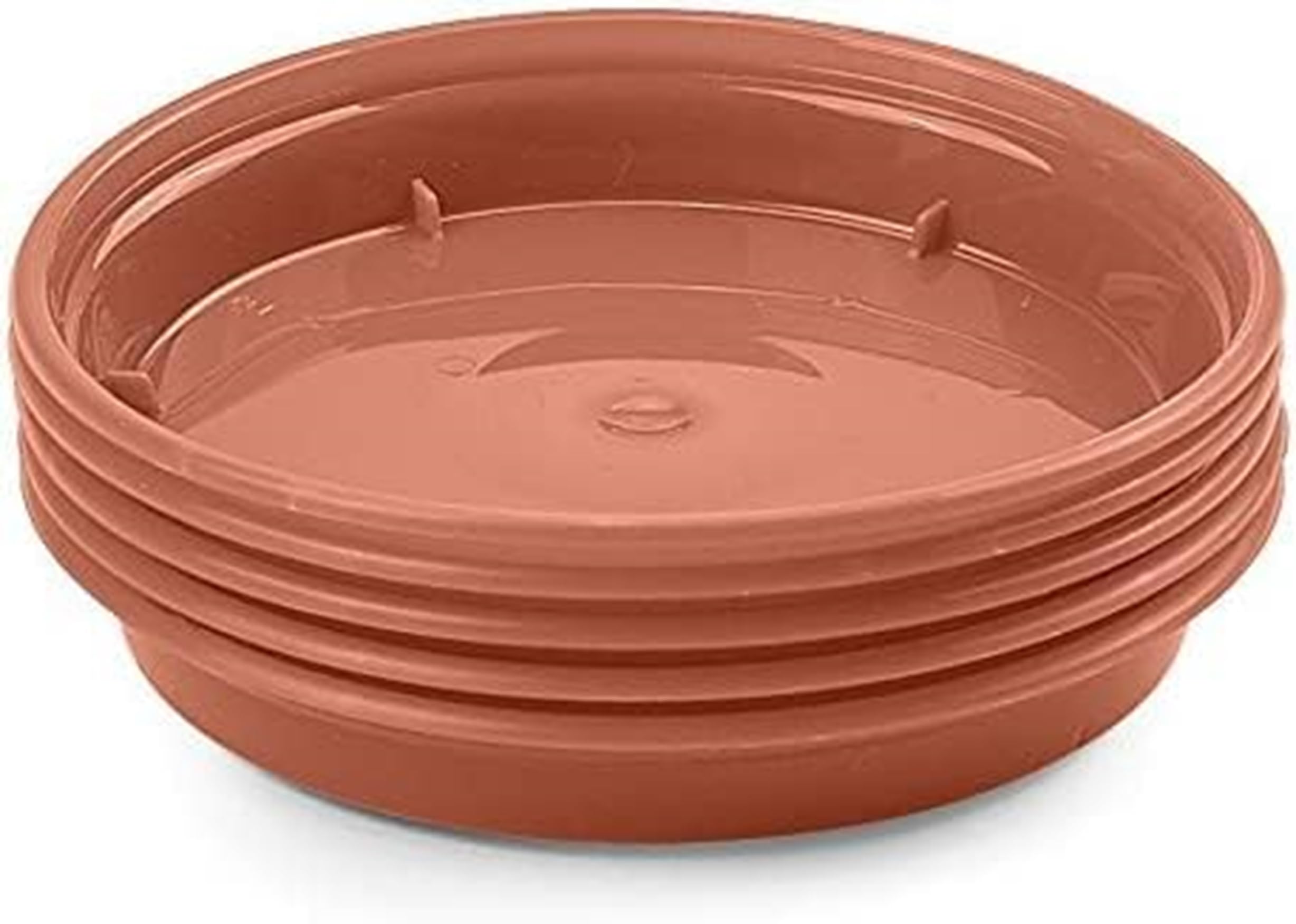 Karrma Ltd. Garden Pot And Saucer Durable - Easy To Use - Trays for Indoor/Outdoor Plants - Surface Protection for Household Plants (25cm Saucer Set of 5- T, Terracotta)