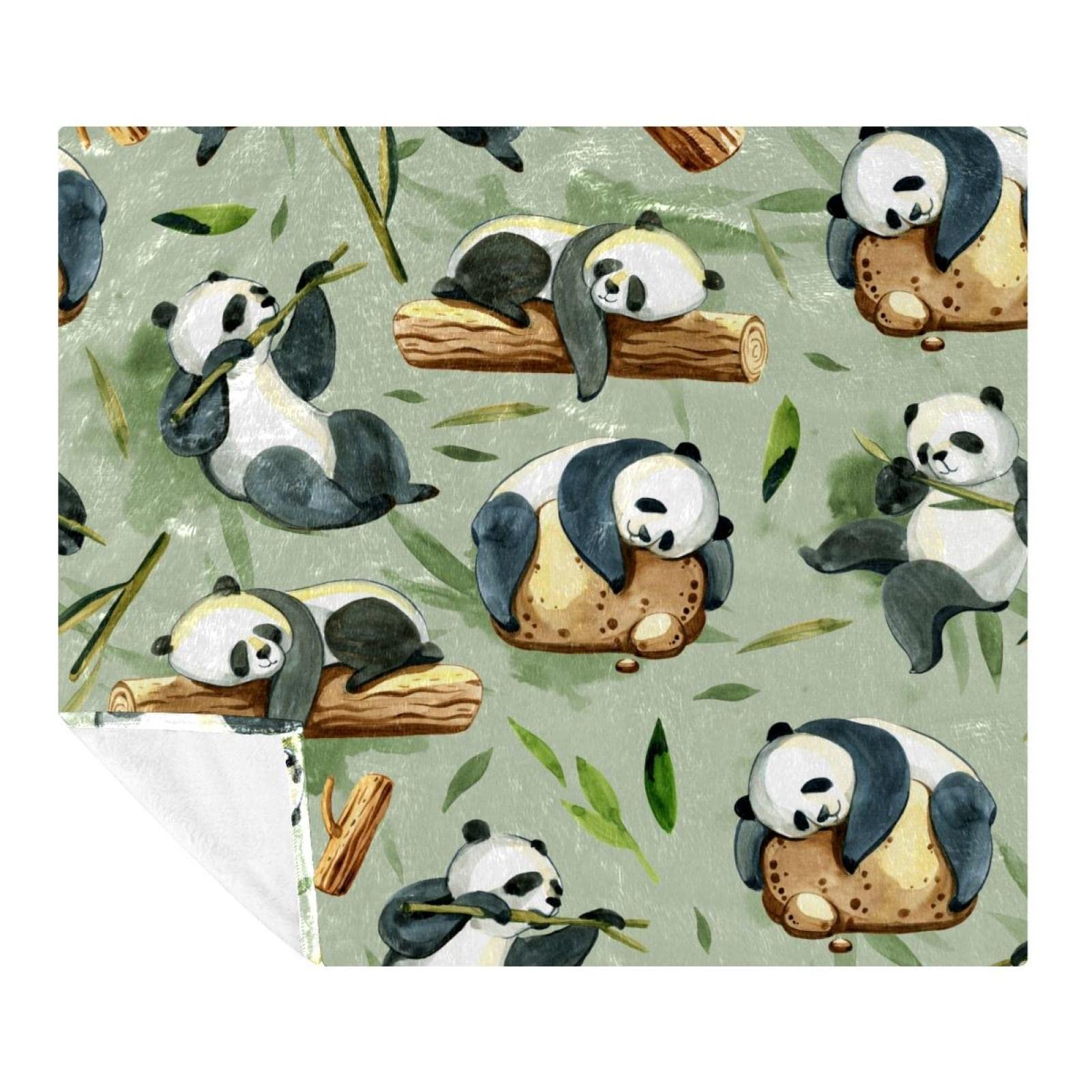 Couverture polaire légère panda : finis les frissons sur le lit ou le canapé