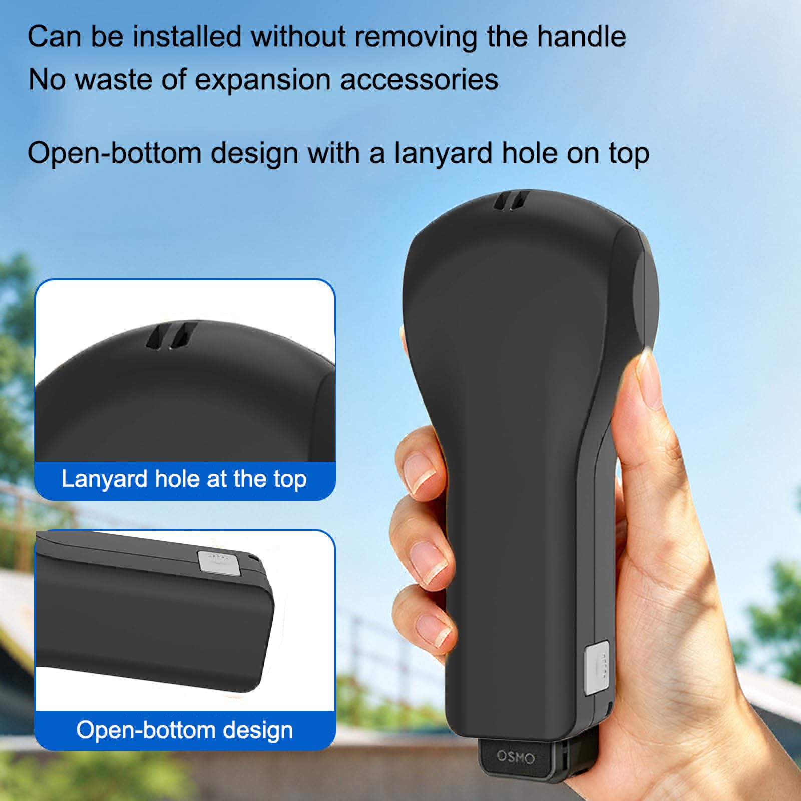 Custodia rigida protettiva per DJI Pocket 4Pro con chiusura a scatto, apertura con una sola mano, meccanismo a molla automatico, filtro integrato e slot per schede Micro SD