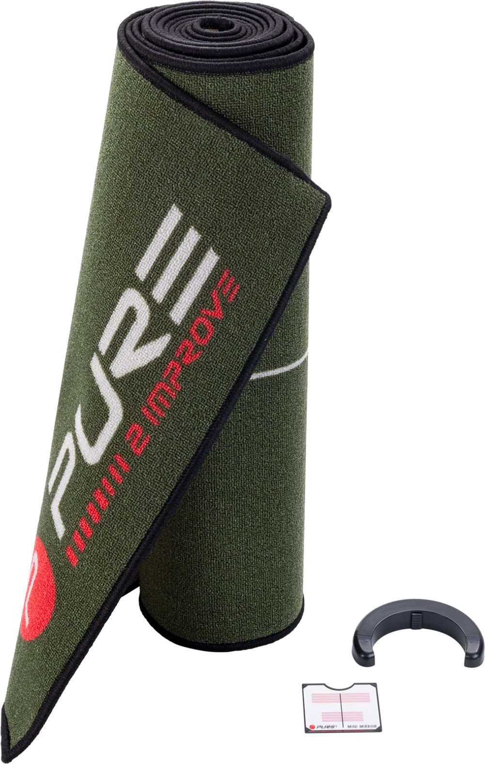 Pure2Improve Tapis de golf d'entraînement de qualité supérieure pour la maison ou le bureau Avec marquages pour les coups à 300, 250 et 150 cm Convient pour l'intérieur et l'extérieur
