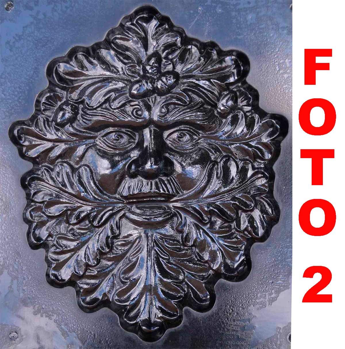 Mold Sculpture DIY Green Man FACE Plaque Old Man Modern Art Tree Wood Spirit Faces Greenman (D29)