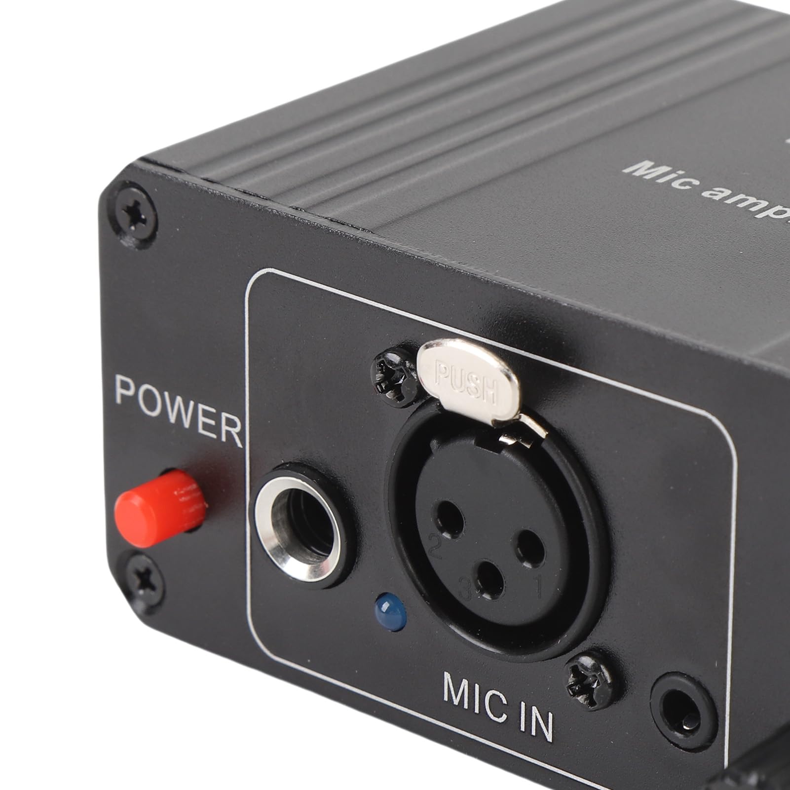 Preamplificador de micrófono ZenithAur con potencia de 48 V y alta ganancia de hasta 27 dB, un preamplificador de micrófono recargable de bajo ruido para micrófonos dinámicos y de
